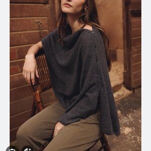 27 miles 100% cashmere poncho one size NWOT